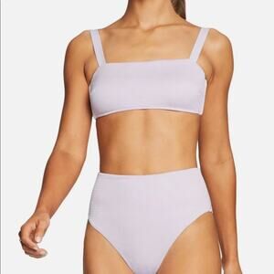 Vitamin A light Lavender ribbed high waist bikin: Size small.